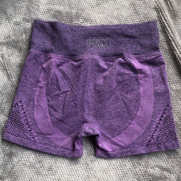 270. PINK Purple High-Waisted Seamless Shorts size small - Picture 2 of 2
